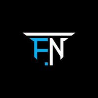 fn letter logo creatief ontwerp met vectorafbeelding vector