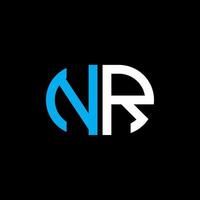 nr letter logo creatief ontwerp met vectorafbeelding vector