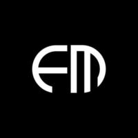 fm letter logo creatief ontwerp met vectorafbeelding vector