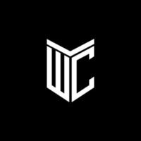 wc brief logo creatief ontwerp met vectorafbeelding vector