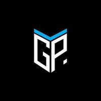 gp letter logo creatief ontwerp met vectorafbeelding vector