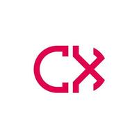 cx letter logo creatief ontwerp met vectorafbeelding vector