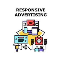 responsieve reclame vector kleur illustratie