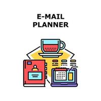 e-mailplanner pictogram vectorillustratie vector