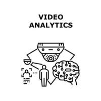 video-analyse pictogram vectorillustratie vector