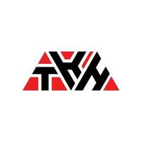 tkh driehoek brief logo ontwerp met driehoekige vorm. tkh driehoek logo ontwerp monogram. tkh driehoek vector logo sjabloon met rode kleur. tkh driehoekig logo eenvoudig, elegant en luxueus logo. tkh
