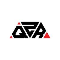 qzr driehoek brief logo ontwerp met driehoekige vorm. qzr driehoek logo ontwerp monogram. qzr driehoek vector logo sjabloon met rode kleur. qzr driehoekig logo eenvoudig, elegant en luxueus logo. qzr