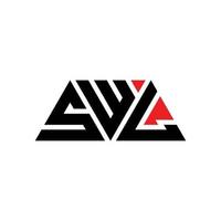 swl driehoek brief logo ontwerp met driehoekige vorm. swl driehoek logo ontwerp monogram. swl driehoek vector logo sjabloon met rode kleur. swl driehoekig logo eenvoudig, elegant en luxueus logo. zwaluw