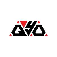 qyo driehoek brief logo ontwerp met driehoekige vorm. qyo driehoek logo ontwerp monogram. qyo driehoek vector logo sjabloon met rode kleur. qyo driehoekig logo eenvoudig, elegant en luxueus logo. qyo