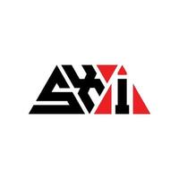 sxi driehoek brief logo ontwerp met driehoekige vorm. sxi driehoek logo ontwerp monogram. sxi driehoek vector logo sjabloon met rode kleur. sxi driehoekig logo eenvoudig, elegant en luxueus logo. sxi