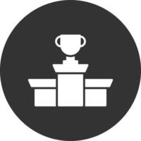 podium glyph omgekeerd pictogram vector