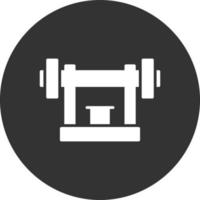 gym machine glyph omgekeerd pictogram vector