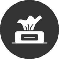 tissue box glyph omgekeerd pictogram vector