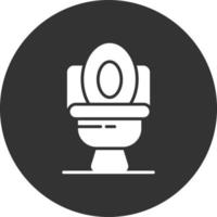 toilet glyph omgekeerd pictogram vector