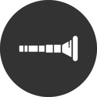 didgeridoo glyph omgekeerd pictogram vector