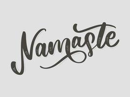 vectorbelettering. kalligrafische poster met zin - namaste. hand getekende offerte. vector illustratie