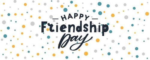 vriendschapsdag vectorillustratie met tekst en elementen voor het vieren van vriendschapsdag 2022 vector