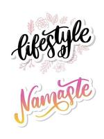 vectorbelettering. kalligrafische poster met zin - namaste. hand getekende offerte. vector illustratie