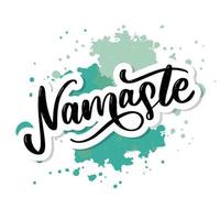 vectorbelettering. kalligrafische poster met zin - namaste. hand getekende offerte. vector illustratie