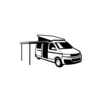 van auto met pop-up tent illustratie vector