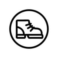 beschermende pictogram vector schoenen. geïsoleerde contour symbool illustratie