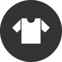 t-shirt glyph omgekeerd pictogram vector