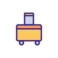 bagage reizen pictogram vector. geïsoleerde contour symbool illustratie vector