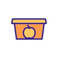 lunchbox pictogram vector. geïsoleerde contour symbool illustratie vector