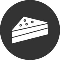 cake glyph omgekeerd pictogram vector