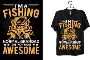 ik ben aan het vissen t-shirt ontwerp vector
