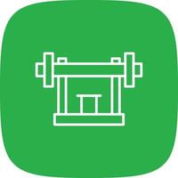 gym machine lijn ronde hoek vector