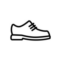 lederen schoenen pictogram vector overzicht illustratie