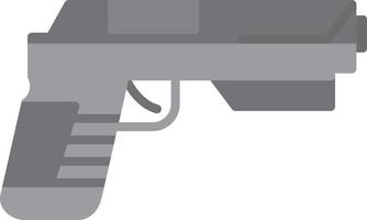 pistool plat grijstinten vector