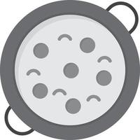 paella platte grijstinten vector