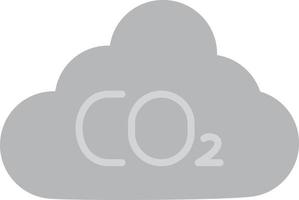 co2 platte grijswaarden vector