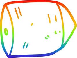 regenbooggradiënt lijntekening cartoon grote kogel vector