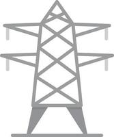 elektrische toren plat grijstinten vector