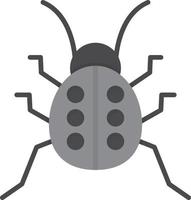 bug platte grijswaarden vector