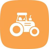 tractor glyph ronde hoek vector