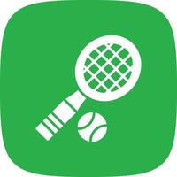 tennis glyph ronde hoek vector