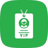 vip pass glyph om de hoek vector