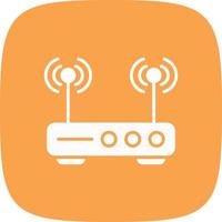 router glyph ronde hoek vector