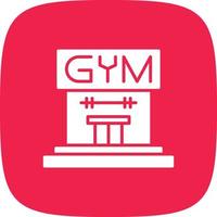 gym glyph ronde hoek vector