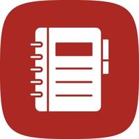 notebook glyph ronde hoek vector