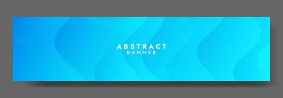 sjabloon voor abstracte blauwe vloeiende golfbanner vector