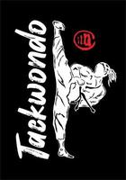 taekwondo vectorontwerp voor het afdrukken van product vector