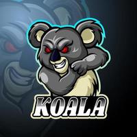 koala esport logo mascotte ontwerp vector