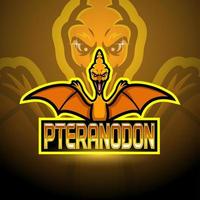 pteranodon esport logo mascotte ontwerp vector