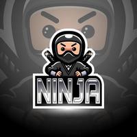 ninja esport logo mascotte ontwerp vector