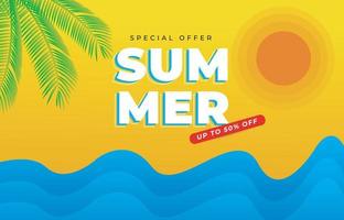 zomer verkoop promotie banner achtergrond vector